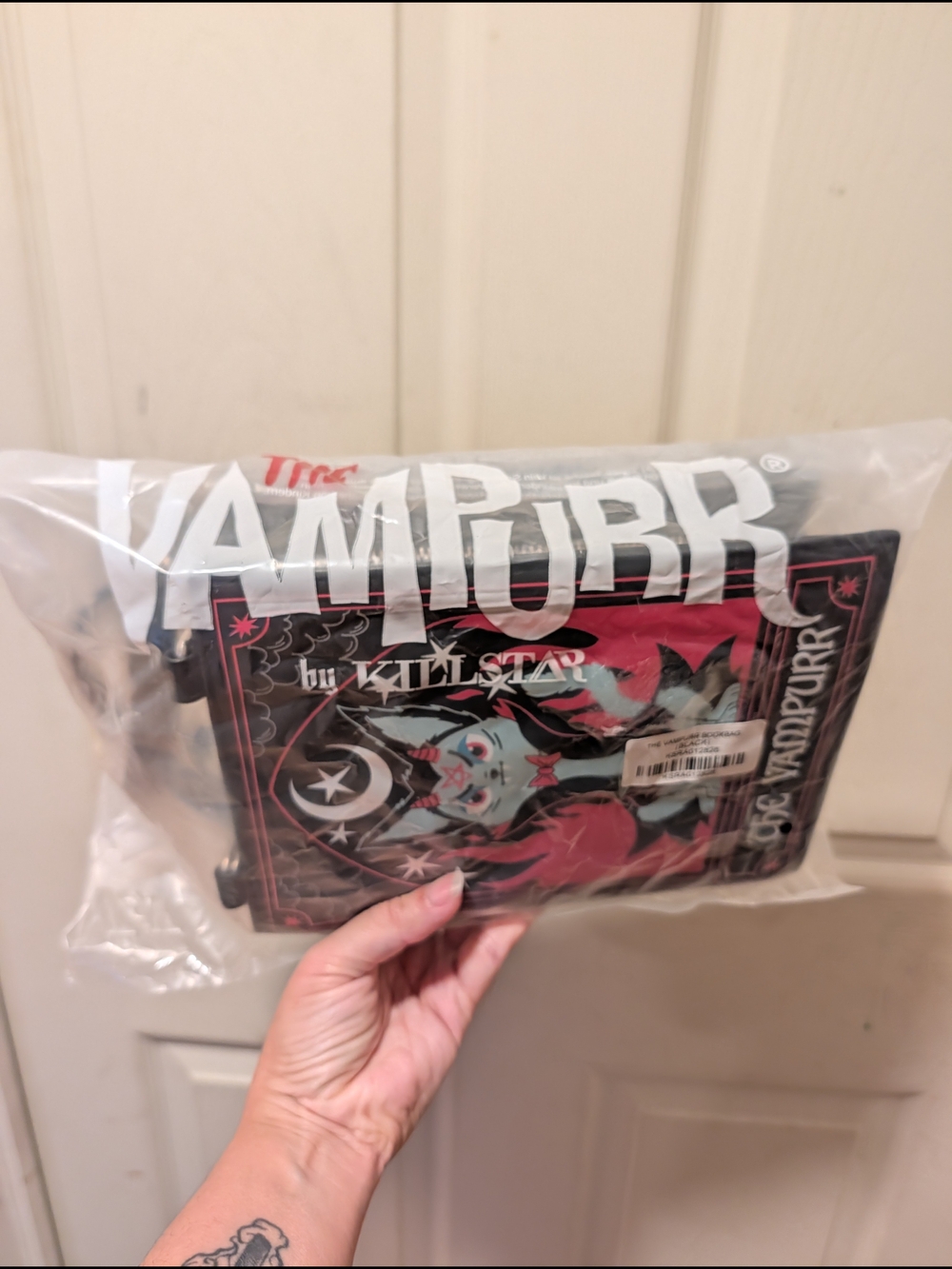 Killstar Vampurr Book-Style Crossbody in Black with Teal & Red Accent - Picture 3 of 5